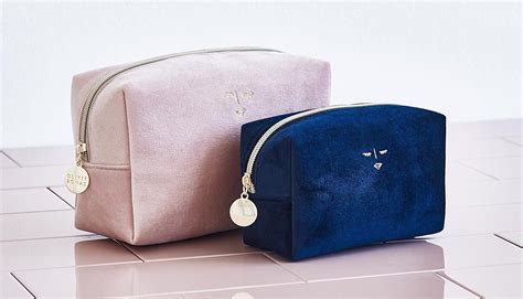 oliver bonas velvet makeup bag.